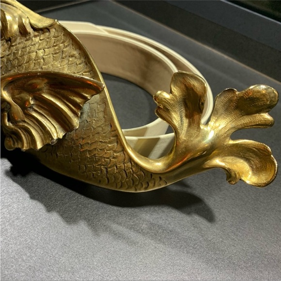 RARE Christopher Ross signed Gold Fish Women's Buckle and Belt - vintage - Picture 3 of 11